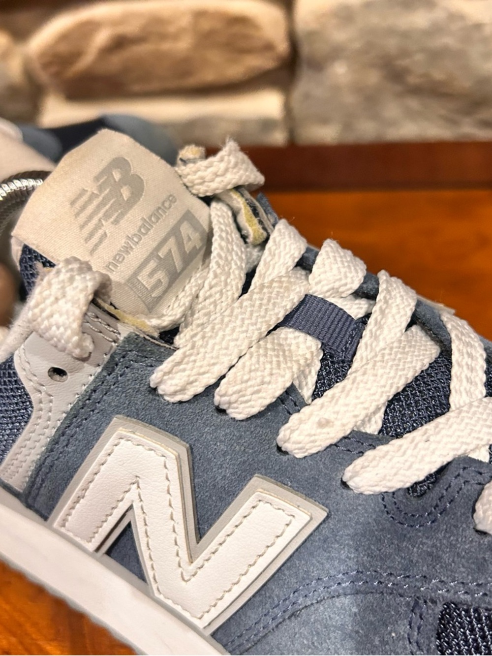 New Balance Blue 574 Retro Runner Sneakers women’s size 8.5 - Picture 3 of 6